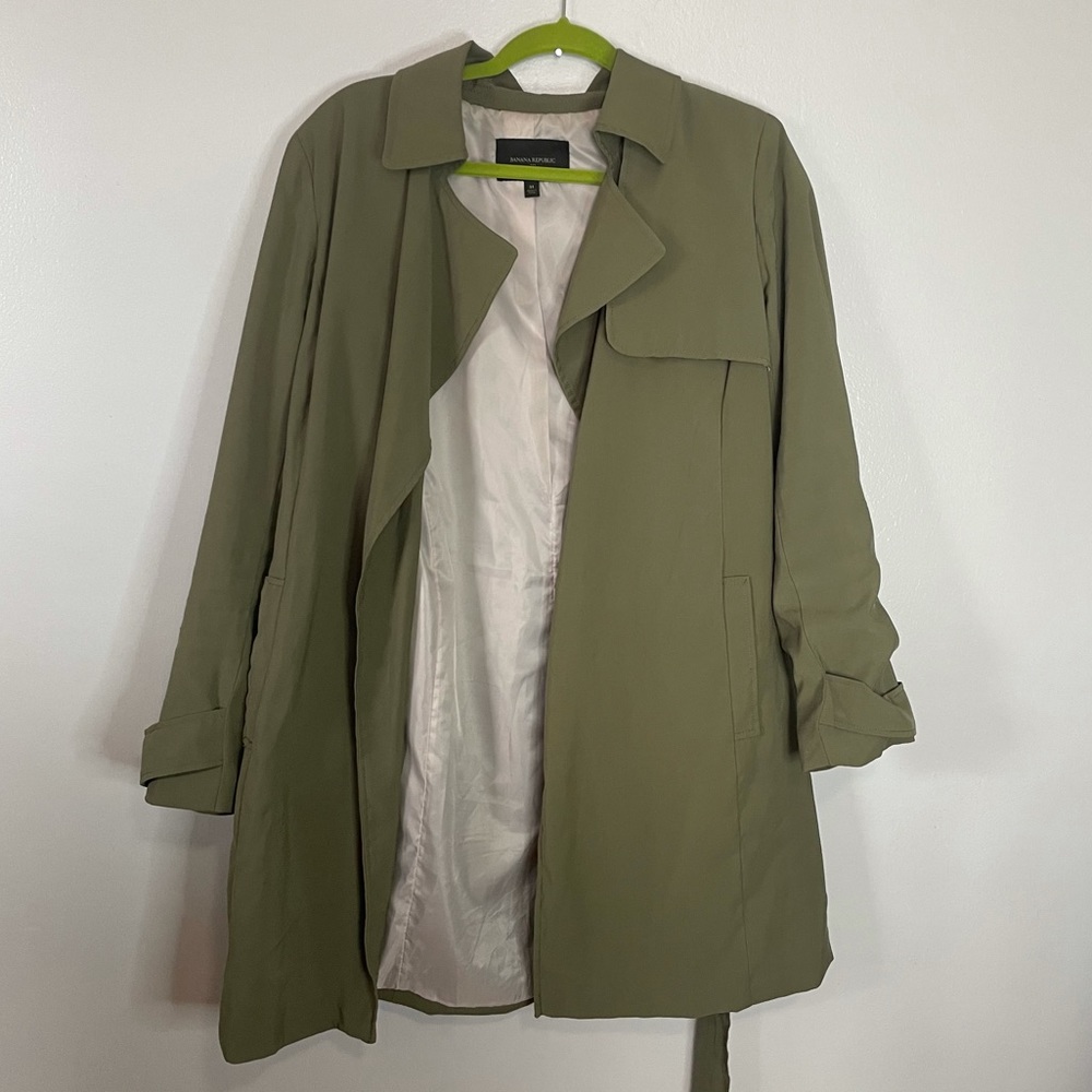 Banana Republic Green Trench Coat